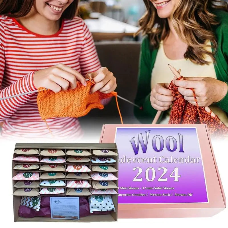 Wool Advent Calendar 2024 24 Days Countdown To Christmas Wool Advent Calendar 2024 Craft Advent Calendar For Knitting And