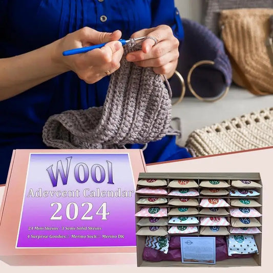 Wool Advent Calendar 2024 24 Days Countdown To Christmas Wool Advent Calendar 2024 Craft Advent Calendar For Knitting And