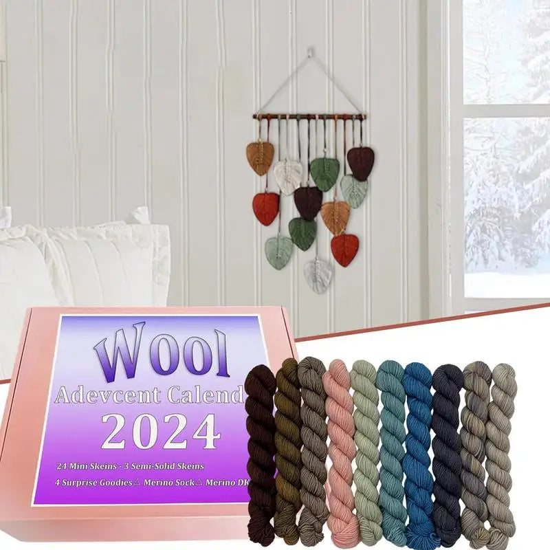 Wool Advent Calendar 2024 24 Days Countdown To Christmas Wool Advent Calendar 2024 Craft Advent Calendar For Knitting And